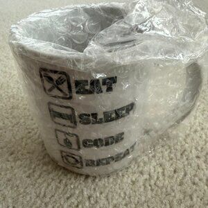 NWT Eat, Sleep, Code, Repeat Mug